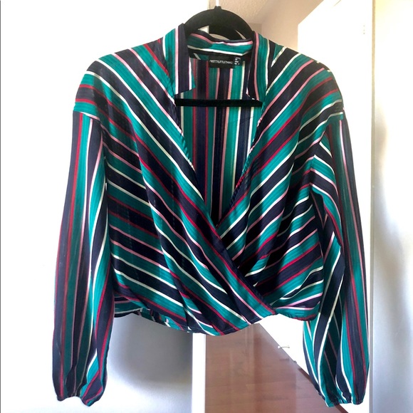 PrettyLittleThing Chiffon Striped Top - Picture 2 of 4